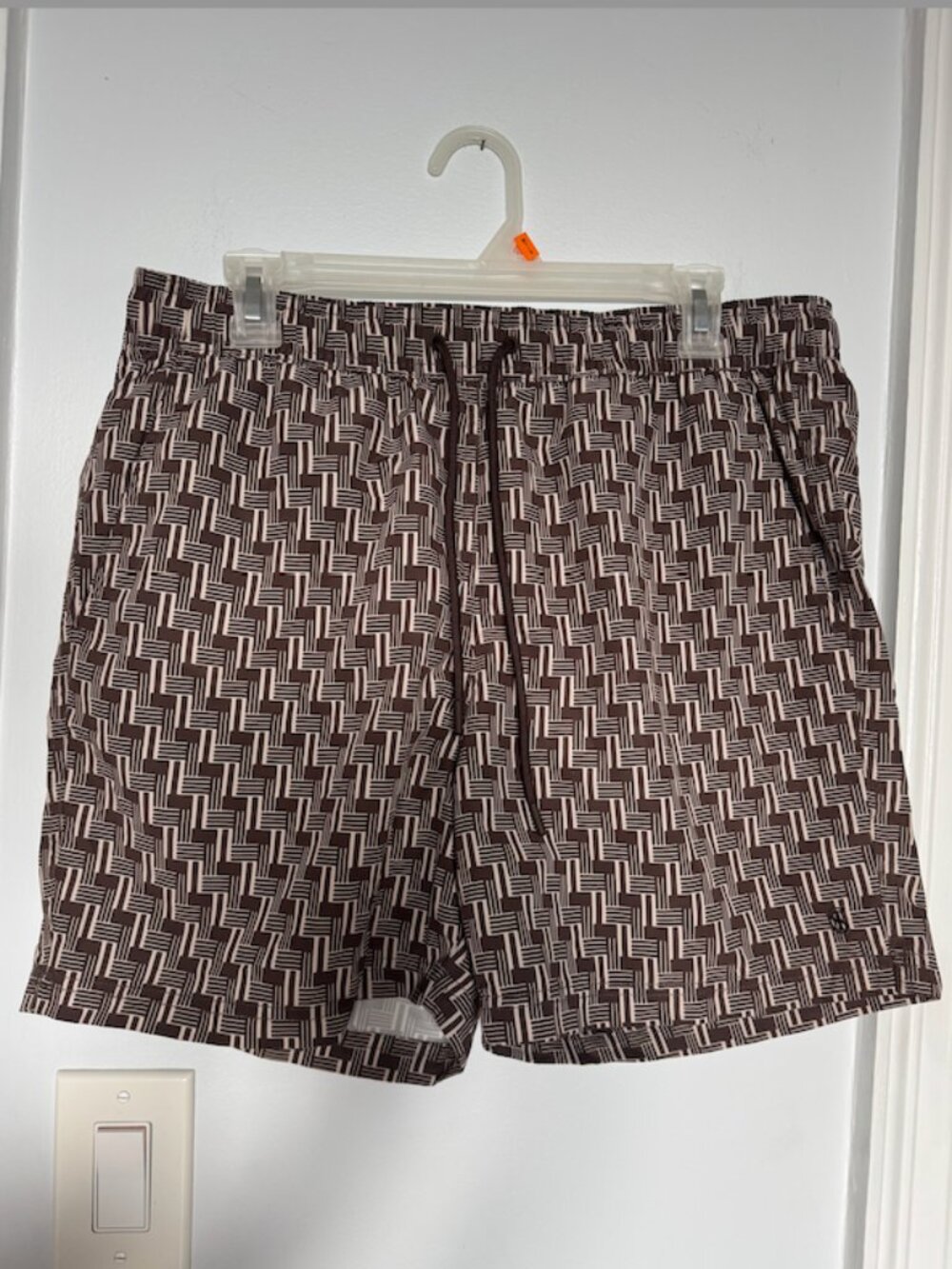 Todd Snyder Brown Patterned Swim Trunks in Medium